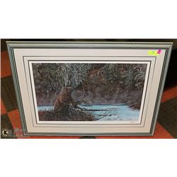 GRIZZLEY CATCHING SALMON ART BY CLINT JAMMER