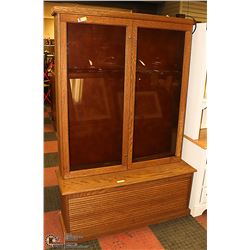 VINTAGE OAK GUN CABINET