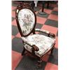 Image 2 : VICTORIAN CHAIR, FABRIC PERFECT, MARKS ON WOOD