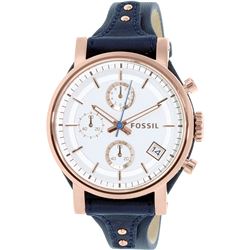 NEW FOSSIL 38MM TRIPLE CHRONO WHITE DIAL MSRP $245