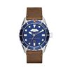 Image 2 : NEW ARMANI EXCHANGE BLUE DIAL BROWN LEATHER BAND