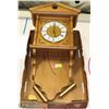 Image 1 : WOOD WALL HANGING PENDULUM CLOCK