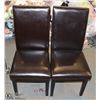 Image 1 : LOT OF 2 LEATHERETTE SIDECHAIRS. FURNITURE