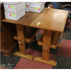 2 VILAS MAPLE END TABLES