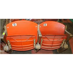 TWO RARE STADIUM SEATS FROM ESKIMOS 1960'S TO