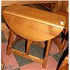 Image 1 : ESTATE DROP LEAF VILAS MAPLE ROUND SIDE TABLE