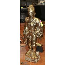 ESTATE BRASS VIKING FIREPLACE SET