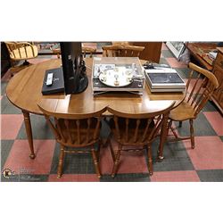 ESTATE VILAS MAPLE KITCHEN TABLE W/ 5 CHAIRS, 2