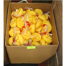 HUGE BOX OF NEW RUBBER DUCKIES WITH BABY DUCKS