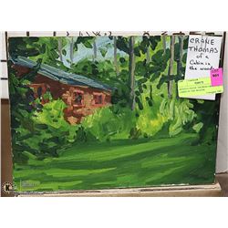 SIGNED CRANE THOMAS ORIGINAL CABIN IN THE WOODS