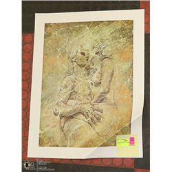 WHIPPLE PRINT - UNNAMED SIGNED 17" X 22"