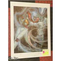 WHIPPLE PRINT - THE BOLT VS OJ SIGNED 17" X 23"