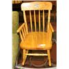 Image 1 : CHILDRENS VINTAGE WOOD ROCKING CHAIR. FURNITURE