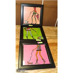 LOT OF 3 FRAMED PICTURES