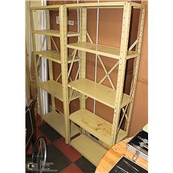 LOT OF 2 METAL SHELVES