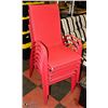 Image 1 : LOT OF 6 STACKING RED PATIO CHAIRS