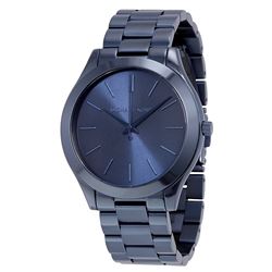 NEW MICHAEL KORS BLUE DIAL ION-PLATED MSRP $265