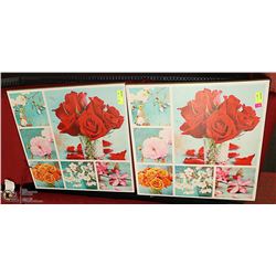 PAIR OF FRAMED CANVAS PICTURES