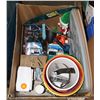 Image 1 : VERY LARGE BOX OF SHOP ITEMS - PAILS, TOYOTA WHEEL