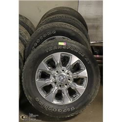 DODGE 8 BOLT 20" MAG WHEELS WITH TIRES. 285/60R 20