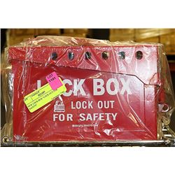 NEW LOCK BOX "LOCK OUT FOR SAFETY"