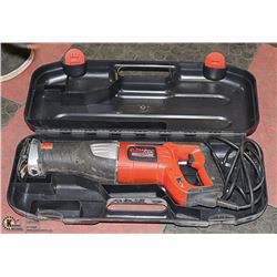 BLACK N DECKER SAWZALL IN HARD CASE.