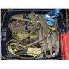Image 1 : TOTE OF ASSORTED RATCHET STRAPS AND SLINGS
