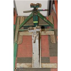 LOT OF 2 ASSORTED GREEN AND GREY PIPE ROLLER