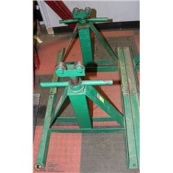 LOT OF 2 GREENLEE PIPE ROLLER STANDS