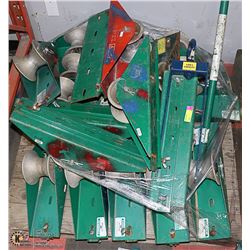 PALLET OF MOSTLY GREENLEE TRAY TYPE SHEAVES