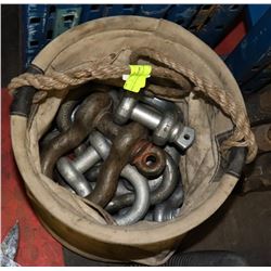 BAG OF CLEVIS FASTENERS.