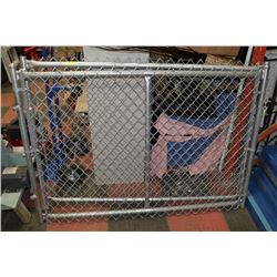 TWO SECTIONS OF CHAINED FENCING.