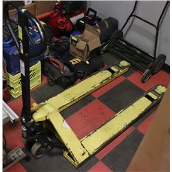 PALLET JACK YELLOW 5,500 LBS. 7DAY WARANTY