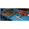 Image 1 : LOT OF 5 ASST SIZE RIDGID PIPE CUTTERS. TOOLS