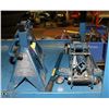 Image 1 : LOT  OF 2 2 TON AXLE STANDS WITH FLOOR JACK
