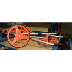 LOT OF 4 LUFTKIN MEASURING WHEELS. TOOLS