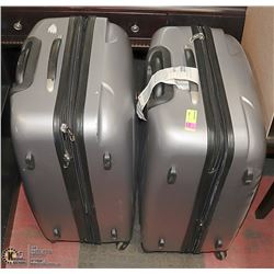 LOT OF 2 HEYS LUGGAGE CASES GREY IN COLOR