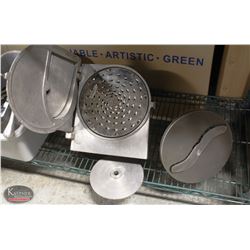 CRATE OF MIXER SLICER & SHREDDER ACCESSORIES