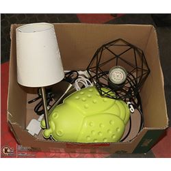 A BOX OF LAMPS