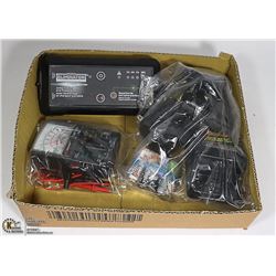 FLAT OF CHARGER WITH BATTERIES,ANALOG MULTIMETER,