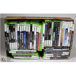 FLAT OF ASSORTED XBOX GAMES