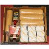 Image 1 : DOUBLE DEADBOLT LOCK, PAINT ROLLERS AND BRUSHES.