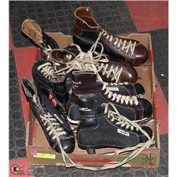 GROUP OF 4 VINTAGE PAIRS OF HOCKEY SKATES