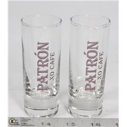 2 PATRON XO SHOT GLASSES (LOT)