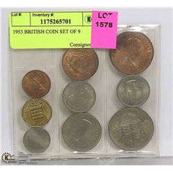 1953 BRITISH COIN SET OF 9