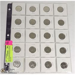 1973 CANADIAN RCMP QUARTERS- SET OF 20