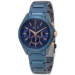 NEW ARMANI EXCHANGE 44MM BLUE ION PLATED MSRP $299