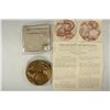 Image 2 : 2 13/16'' HIGH RELIEF BRONZE MEDAL #72-1965 THE
