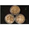 Image 1 : 3 ASSORTED 1 3/4" BRONZE TOKENS 1871 CHICAGO