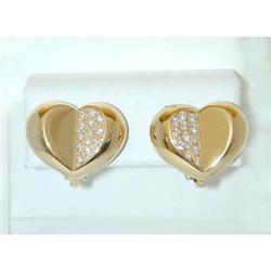 557 ENIGMA "Gianni Bulgari" 18k Gold Dia Earrings
